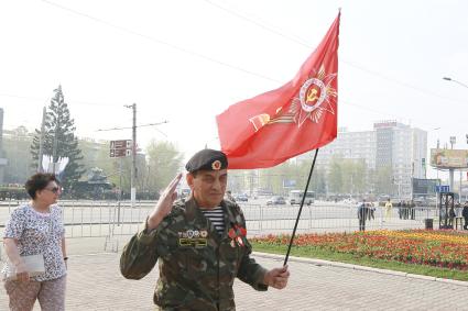 Барнаул. Во время празднования 78-й годовщины Победы в Великой отечественной войне.