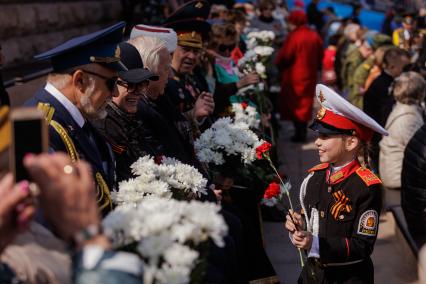 Челябинск. Во время празднования 78-й годовщины Победы в Великой отечественной войне.