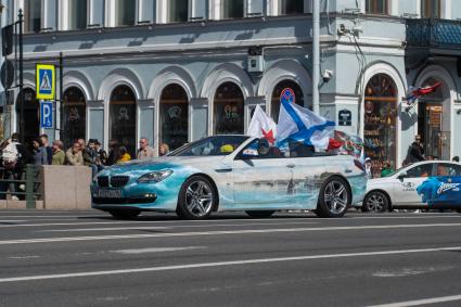 Санкт-Петербург. Горожане во время празднования 78-й годовщины Победы в Великой отечественной войне.