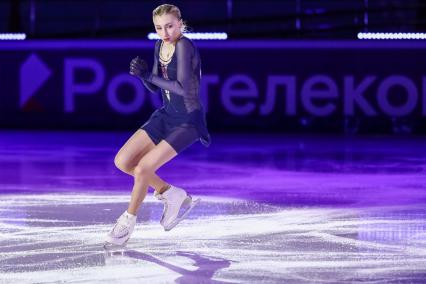 Красноярск. Софья Муравьева во время показательных выступлений на чемпионате России по фигурному катанию.