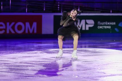 Красноярск. Камила Валиева во время показательных выступлений на чемпионате России по фигурному катанию.