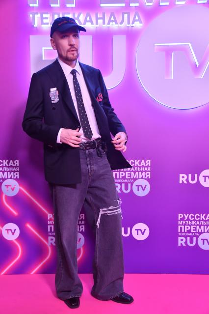 Москва. Андрей Звонкий на XII Русской музыкальной премии телеканала RU.TV в Крокус Сити Холле в Москве.