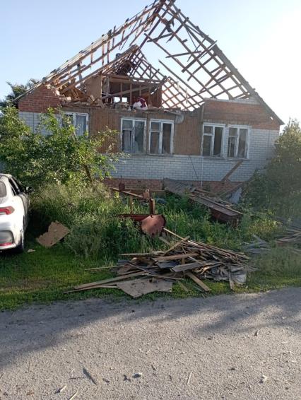 Белгородская область. г.Шебекино. Частный жилой дом, разрушенный в результате обстрела ВСУ.