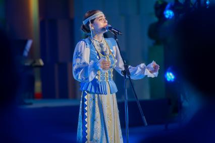 Москва. Гала-концерт фестиваля Союзного государства `Творчество юных` в Зале Полководцев Музея Победы на Поклонной горе.