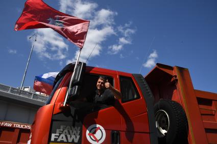 Москва. Открытие южного участка Московского скоростного диаметра у станции МЦД Печатники.