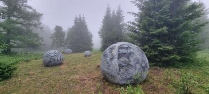 Республика Алтай. Село Манжерок. Парк рун и петроглифов.