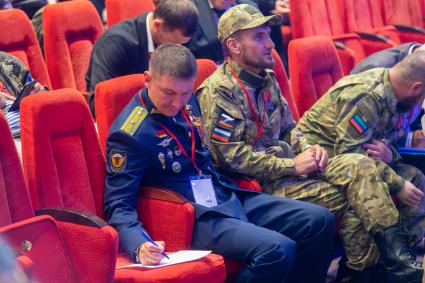 Москва. Участники первого форума ветеранов СВО `Справедливость. Забота. Уважение` в Музее Победы на Поклонной горе.