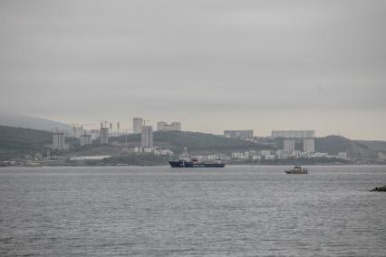 Владивосток, Приморский край. Вид на бухту  Золотой рог.