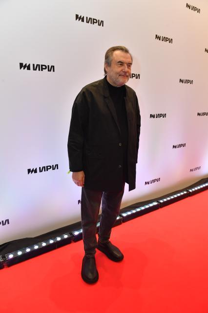 Москва. Режиссер Алексей Учитель в кинотеатре `Художественный` на презентации нового сезона `ИРИ`, учредителя первой Национальной премии интернет-контента, которая призвана отмечать лучшие цифровые проекты социальной направленности.