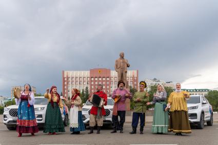 Забайкальский край, г. Чита. Во время встречи участников автопробега `Открываем Дальний`.