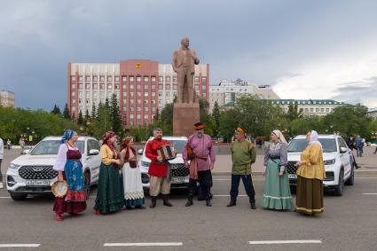 Забайкальский край, г. Чита. Во время встречи участников автопробега `Открываем Дальний`.