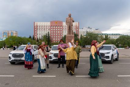 Забайкальский край, г. Чита. Во время встречи участников автопробега `Открываем Дальний`.