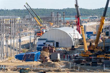 Амурская область, с. Черниговка. Строительство Амурского газохимического комплекса (ГХК).