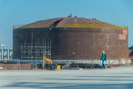 Амурская область, с. Черниговка. Строительство Амурского газохимического комплекса (ГХК).