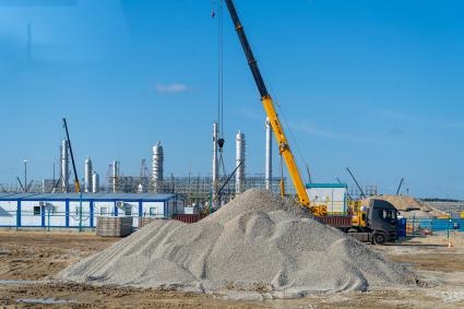 Амурская область, с. Черниговка. Строительство Амурского газохимического комплекса (ГХК).