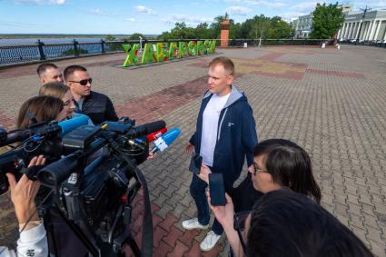 Хабаровск. Участник автопробега `Открываем Дальний` Павел Брагин.