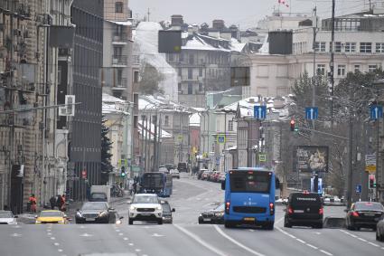 Москва. Вид на улицу Охотный ряд.