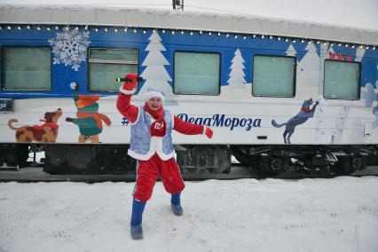 Встреча поезда Деда Мороза в Екатеринбурге