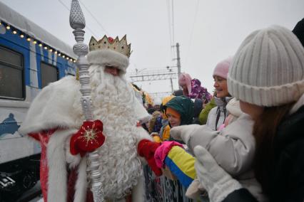 Встреча поезда Деда Мороза в Екатеринбурге