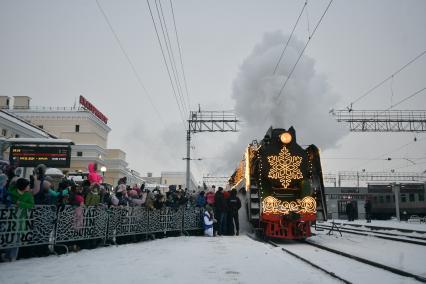 Встреча поезда Деда Мороза в Екатеринбурге