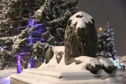 Снежный вечер в Красноярске