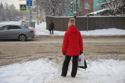 Последствия снегопада в Красноярске