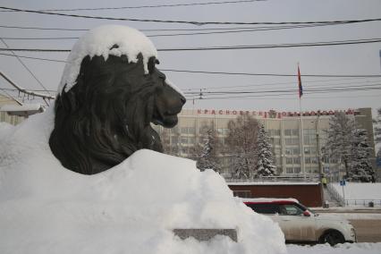 Последствия снегопада в Красноярске