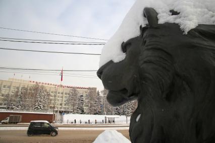 Последствия снегопада в Красноярске