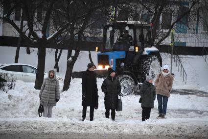 Улицы Москвы после снегопада