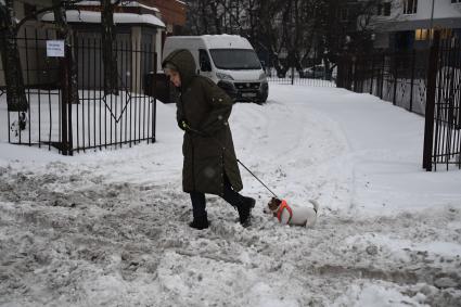 Улицы Москвы после снегопада