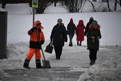 Улицы Москвы после снегопада