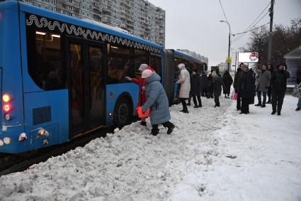 Улицы Москвы после снегопада