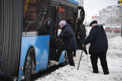 Улицы Москвы после снегопада