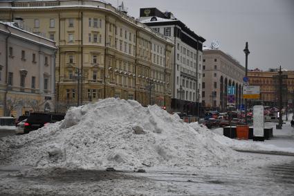 Улицы Москвы после снегопада