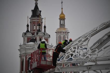 Улицы Москвы после снегопада