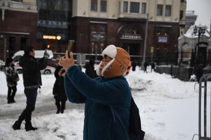 Улицы Москвы после снегопада