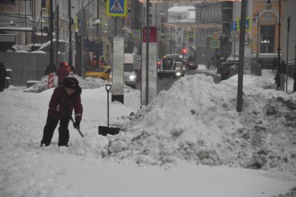 Улицы Москвы после снегопада