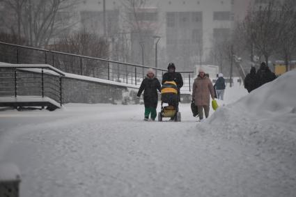 Снегопад в Москве