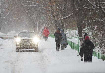 Сильный снегопад в Перми