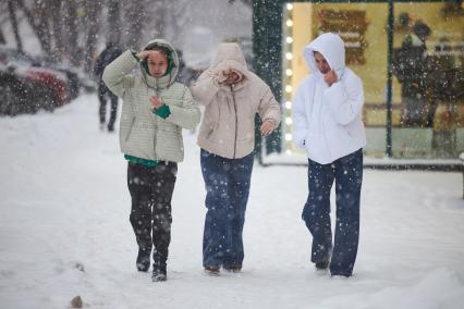 Сильный снегопад в Перми
