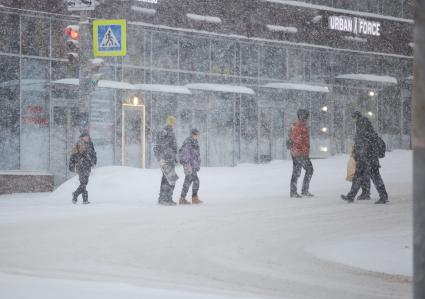 Сильный снегопад в Перми