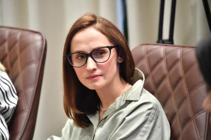 Екатерина Федотова в редакции `Комсомольской правды`.