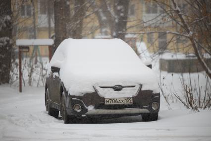 Снегопад в Перми