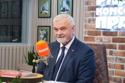 Владимир Уйба на радиостанции `Комсомольская правда`.