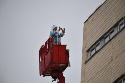 Десант Дедов Морозов в детской больнице имени Башляевой