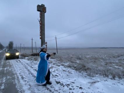 Марьяна Наумова в поселке Новолуганское