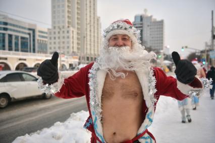 Забег Дедов морозов в Екатеринбурге