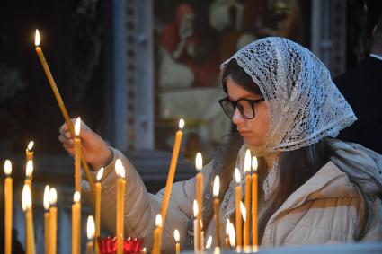 Рождественское богослужение в храме Христа Спасителя в Москве