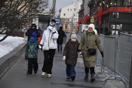 Сильные морозы в Москве