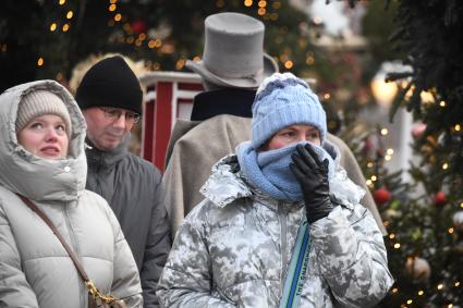 Сильные морозы в Москве